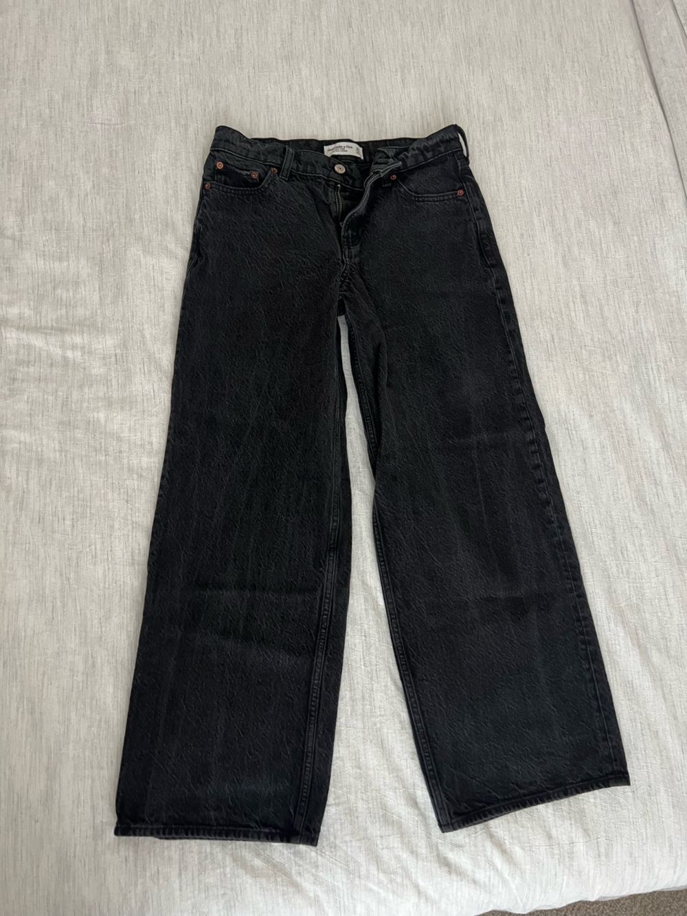 Abercrombie & Fitch Black Low Rise Ultra Loose Jeans